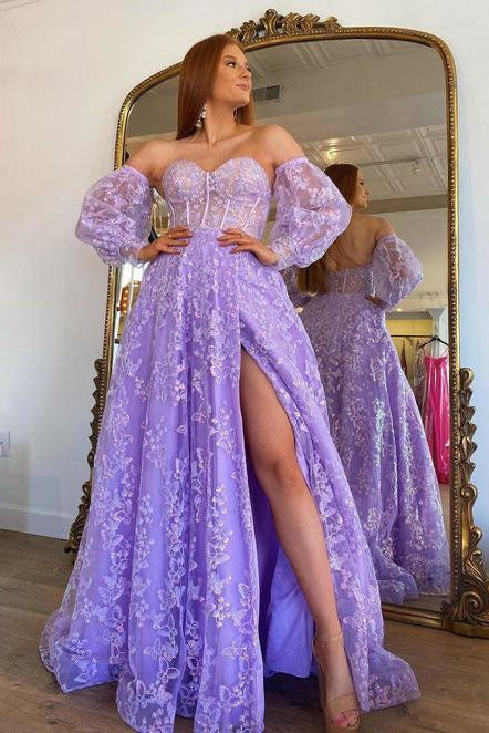 lavender party dress